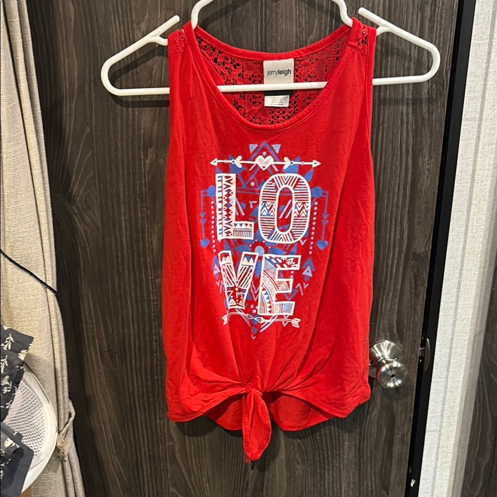 Red Graphic Women's Top